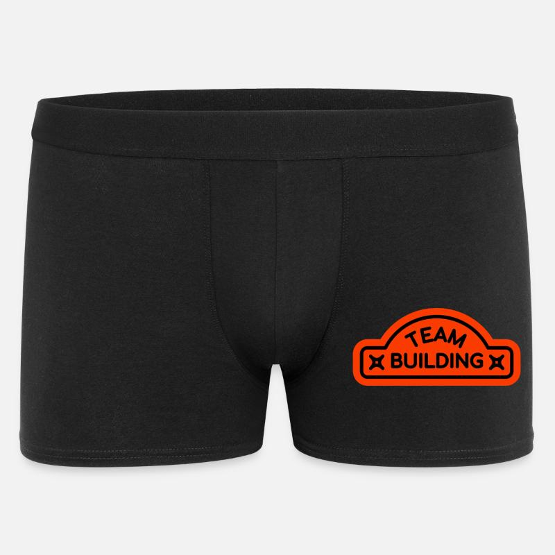 Teambuilding-Logodesign - Männer Boxer Shorts - Schwarz