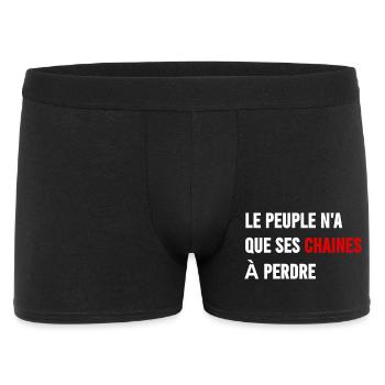 Le peuple n'a que ses chaînes à perdre  - Boxer Homme - noir - Devant