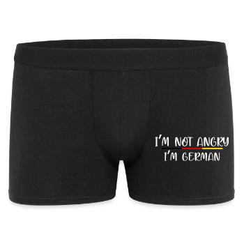 Déclaration d’identité allemande humoristique - Boxer Homme - noir - Devant