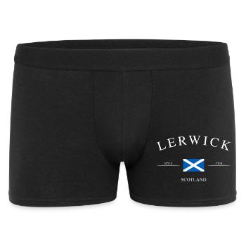 Lerwick Schottland – Urlaub Souvenir & Geschenk - Männer Boxer Shorts - Schwarz - Vorne