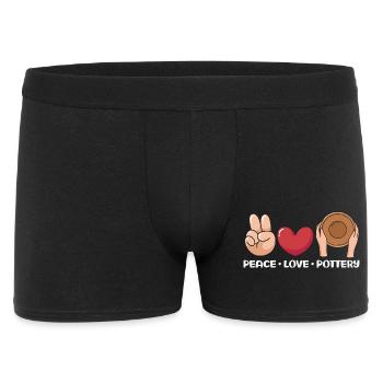 Peace Love Pottery Art Joy - Men's Boxer Shorts - black - Front