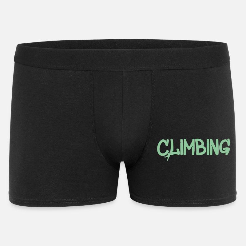 Klettergraffiti: Climbing Logo - Männer Boxer Shorts - Schwarz