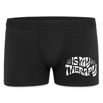 Is My Therapy – Retro Statement - Men's Boxer Shorts - black - Front