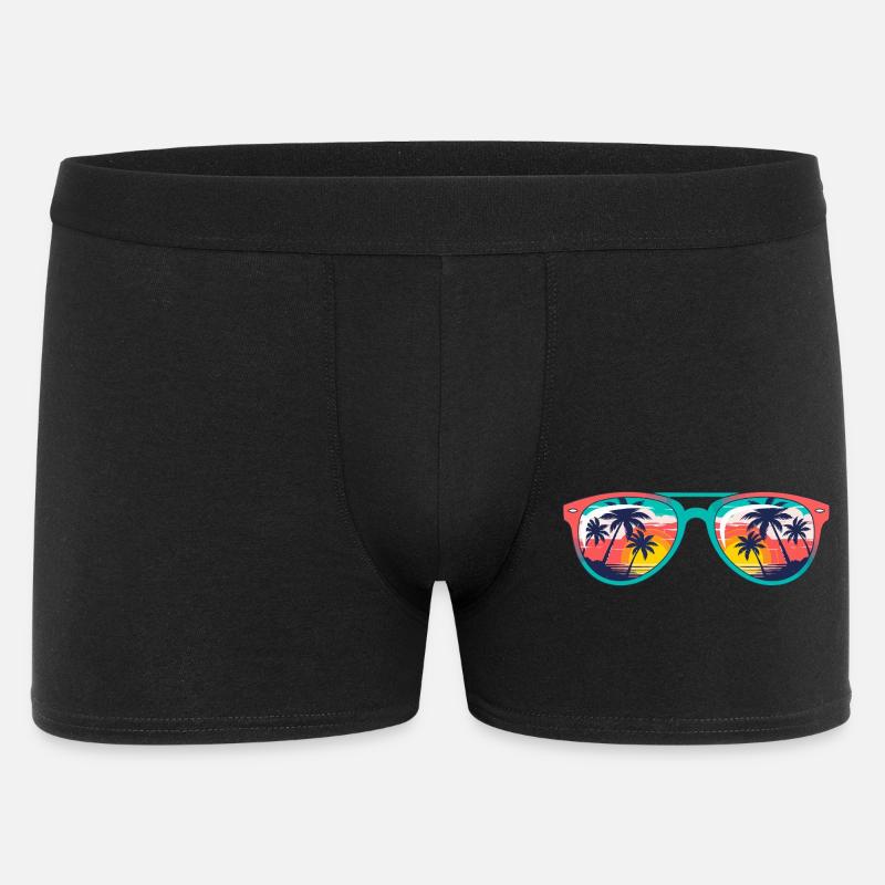 Sunset Palms Sonnenbrille - Männer Boxer Shorts - Schwarz