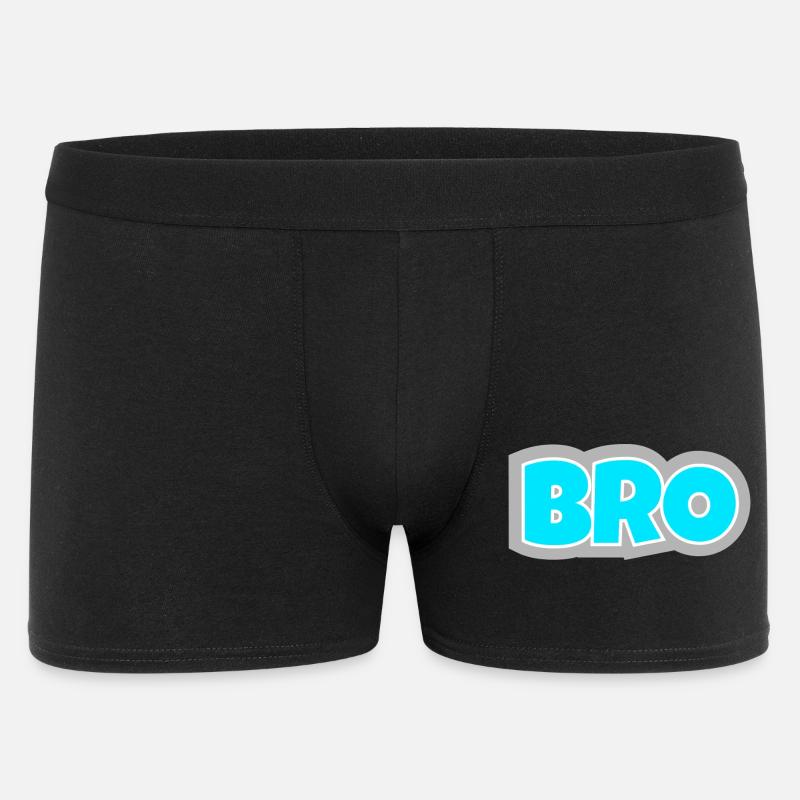 BRO - das Statement für echte Freundschaft-Vibes. - Männer Boxer Shorts - Schwarz