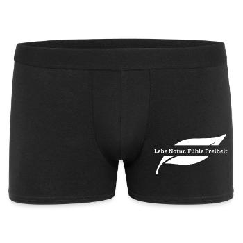 Nature & Freedom - White Design for the Dark - Men's Boxer Shorts - black - Front
