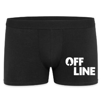 Hors ligne – Camping, Liberté, Forêt extérieure - Boxer Homme - noir - Devant