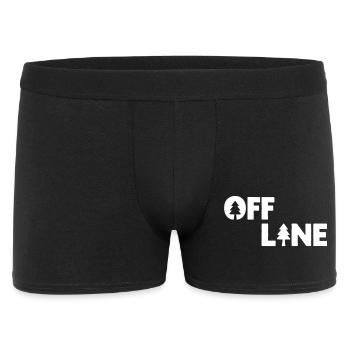 Offline – Nature, Forest &amp; Outdoor Saying Motif - Men's Boxer Shorts - black - Front