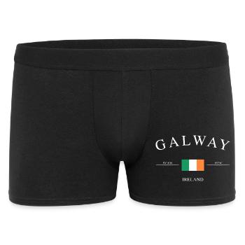 Galway Irland – Urlaub Souvenir & Geschenk - Männer Boxer Shorts - Schwarz - Vorne