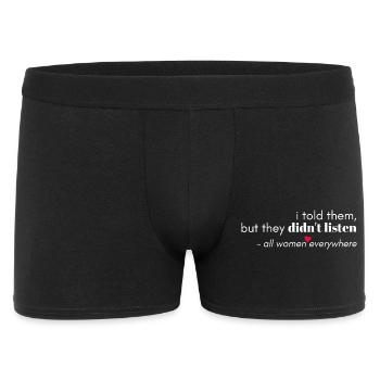 They Never Listen - Men's Boxer Shorts - black - Front