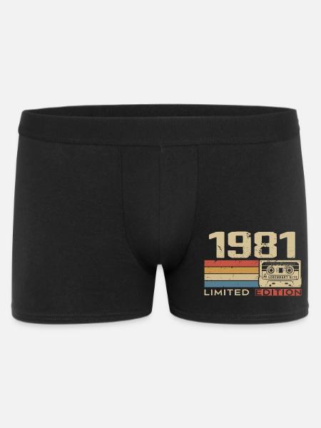 Legenden 1981 Vintage 1981 Jubileum 1981 vintage - Mannen Boxershorts - zwart