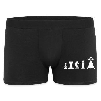 Brittany Chess – Breton Symbol Hermine & Game - Men's Boxer Shorts - black - Front