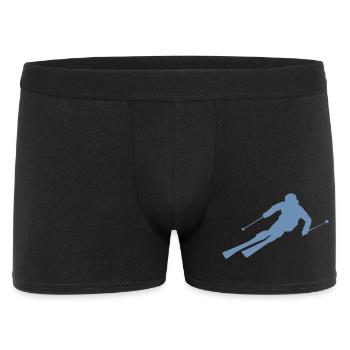 Minimalist Skier Silhouette Winter Sports - Men's Boxer Shorts - black - Front