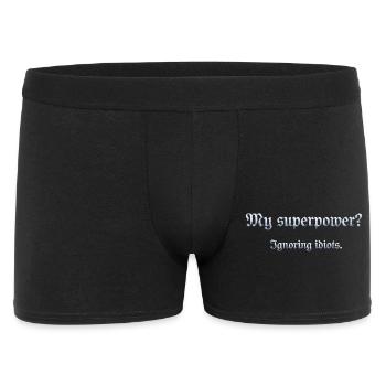 Humorous superpower sentence with wit - Men's Boxer Shorts - black - Front