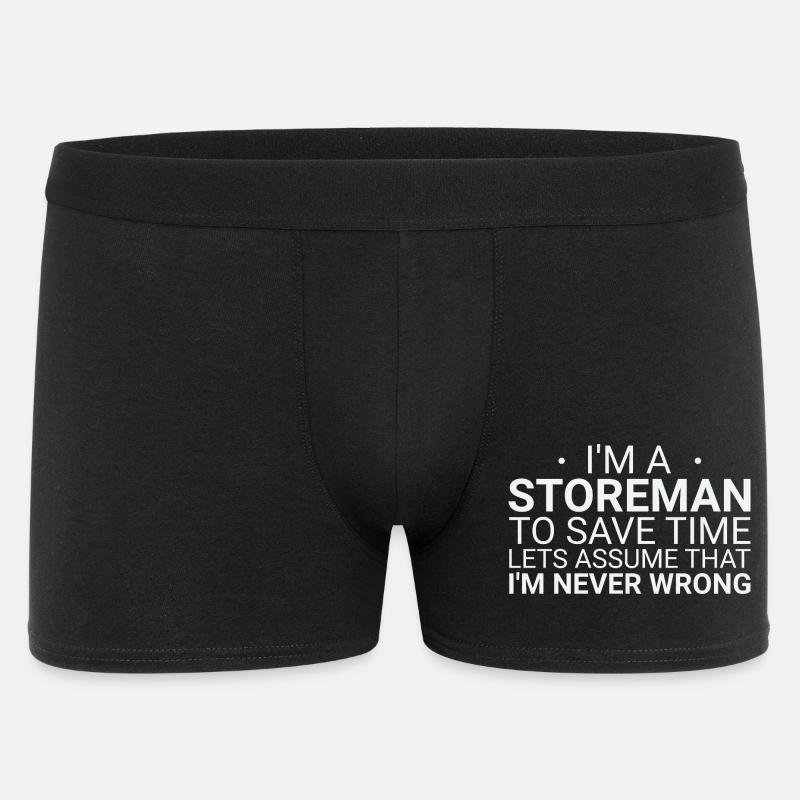 Storeman Never Wrong - Men's Boxer Shorts - black