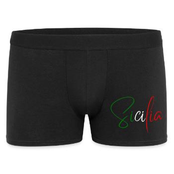 J’adore la Sicile, un design minimaliste élégant - Boxer Homme - noir - Devant