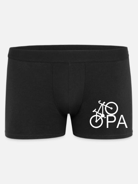 Opa Fahrrad Großvater - Männer Boxer Shorts - Schwarz