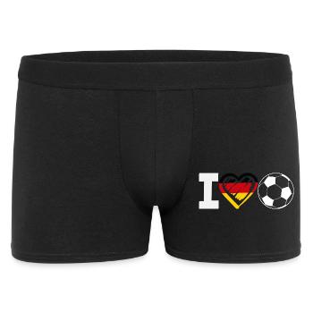 Lustiges Fußball Fussball Fan Geschenk - Männer Boxer Shorts - Schwarz - Vorne