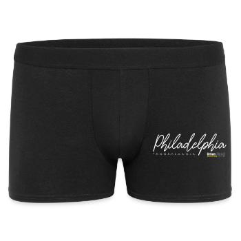 Silhouette élégante de la ligne d’horizon de Philadelphie - Boxer Homme - noir - Devant