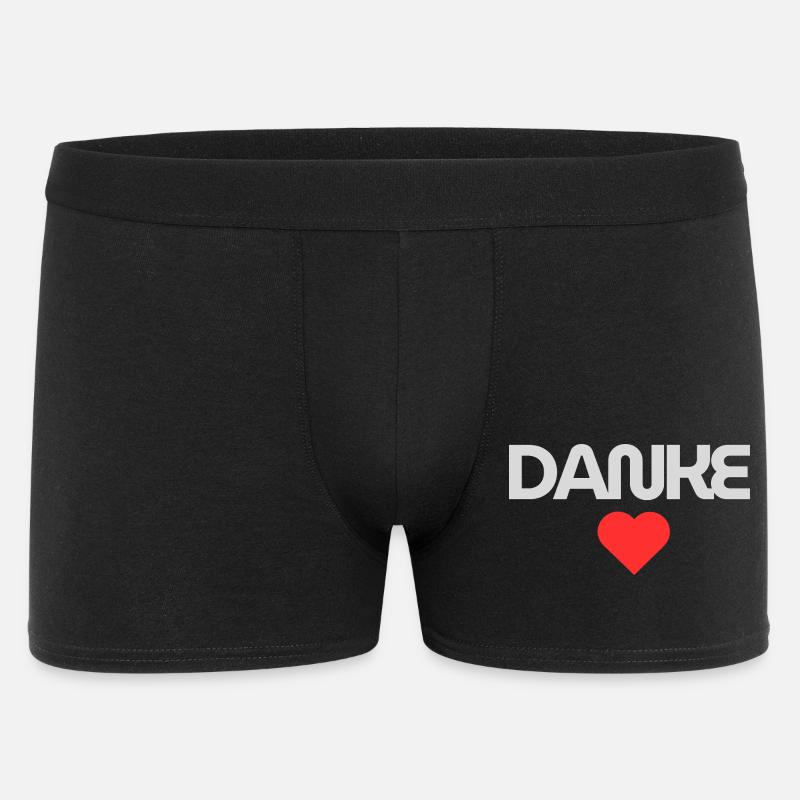 Herzliche Dankesbotschaft - Männer Boxer Shorts - Schwarz