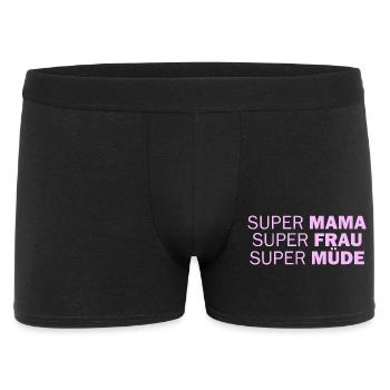 Super Mom Super Woman Super Tired - Men's Boxer Shorts - black - Front