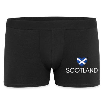 Herz mit schottischer Flagge, schottischer Stolz - Männer Boxer Shorts - Schwarz - Vorne