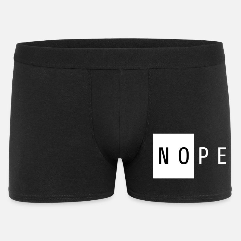 Nope White Geschenk - Männer Boxer Shorts - Schwarz