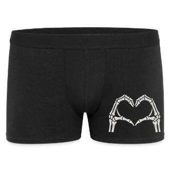 Cœur squelette mains - Boxer Homme - noir - Devant