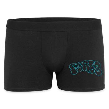 Motif graffiti bulles bleues dans le style parisien - Boxer Homme - noir - Devant