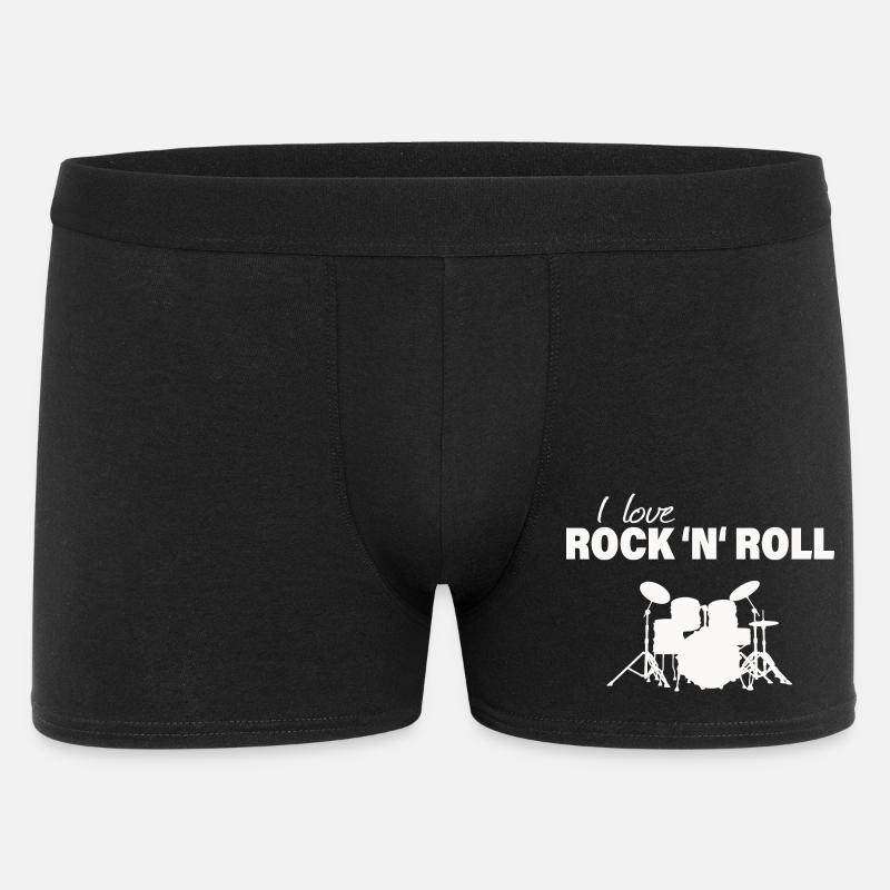 ROCK AND ROLL - Männer Boxer Shorts - Schwarz