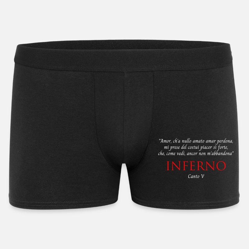 Inferno Canto V Divina Commedia Amor ch'ha nullo - Boxer da uomo - nero