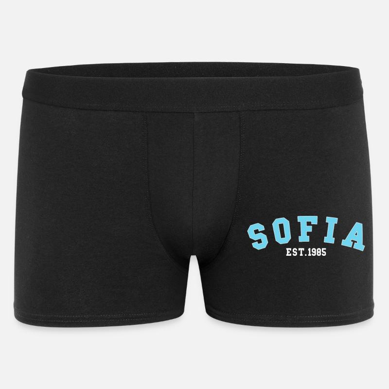 Sofia_Est_1985 - Männer Boxer Shorts - Schwarz
