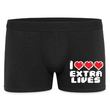 Coeur Pixel Extrême - Boxer Homme - noir - Devant