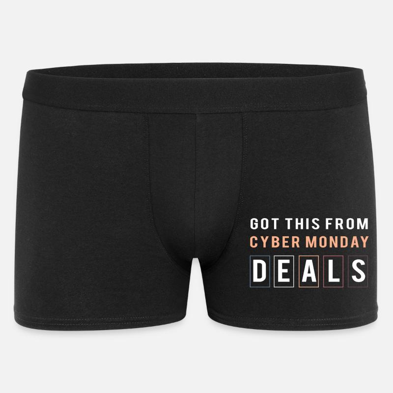 Cyber Monday Kaufrausch - Männer Boxer Shorts - Schwarz