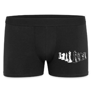 Minimalist Chess Silhouette Chessboard - Men's Boxer Shorts - black - Front