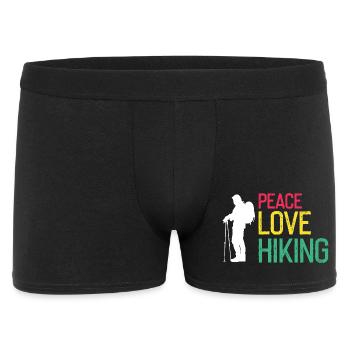 Peaceful Hiking Life Nature Trail Explorer Fan - Männer Boxer Shorts - Schwarz - Vorne