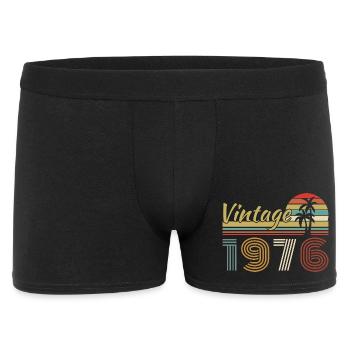 1976 Vintage Retro Geburtstagsgeschenk - Männer Boxer Shorts - Schwarz - Vorne