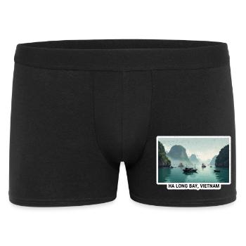 Ha Long Bay Bootenpanorama - Männer Boxer Shorts - Schwarz - Vorne