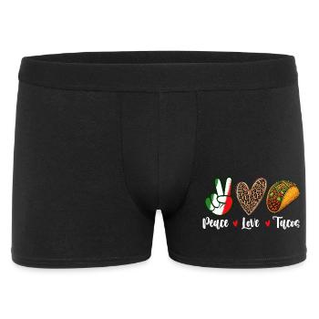 Peace Love Tacos Fiesta Quote Fun - Men's Boxer Shorts - black - Front