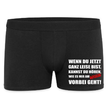 Be quiet – I don't give a damn - Men's Boxer Shorts - black - Front