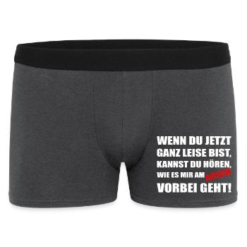 Tais-toi, je m’en fous - Boxer Homme - charbon - Devant