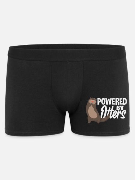 Powered by Sea Otter Cartoon - Men's Boxer Shorts - black