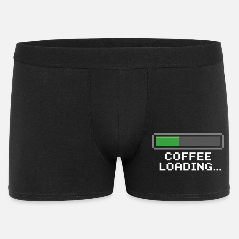 Coffee Loading Bar Pixel - Men's Boxer Shorts - black