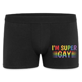 I ́m super gay LGBT - Men's Boxer Shorts - black - Front