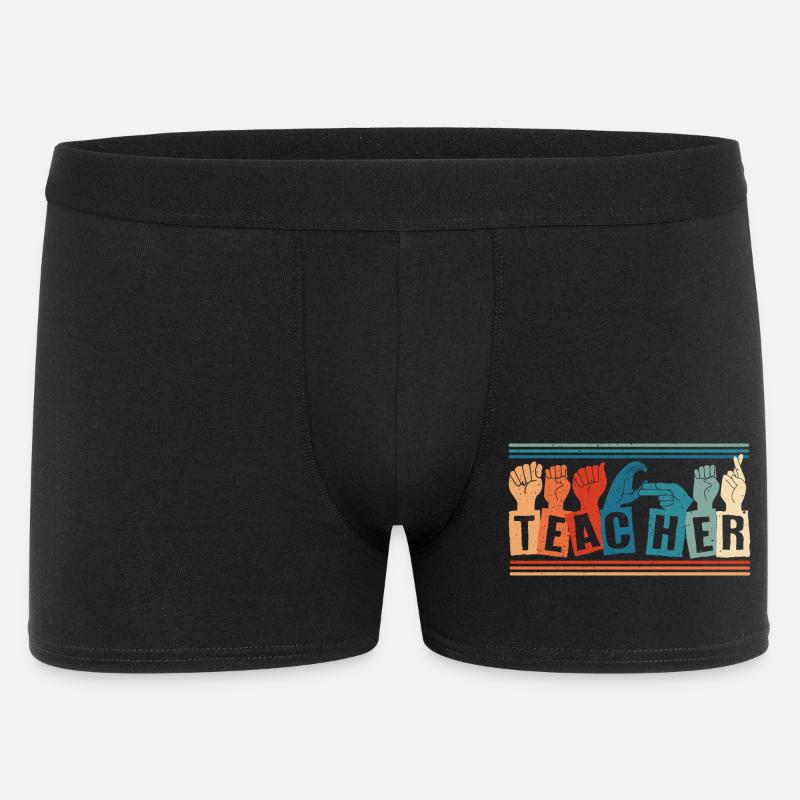 ASL Dolmetscher Gebärdensprache - Männer Boxer Shorts - Schwarz
