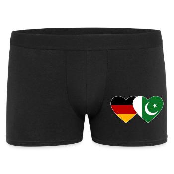 Germany Pakistan Flag Heart - Men's Boxer Shorts - black - Front
