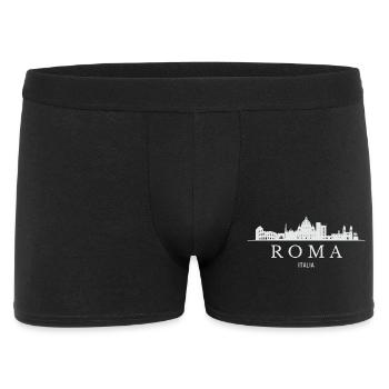 Roms Skyline, ich liebe Rom - Männer Boxer Shorts - Schwarz - Vorne