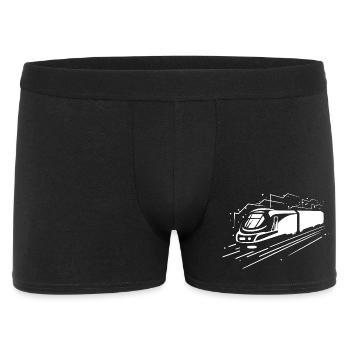 Cartoon Train - Men's Boxer Shorts - black - Front