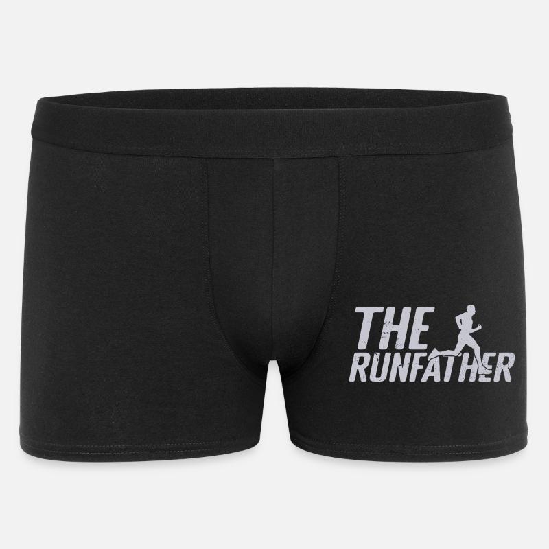Marathon Runner The Runfather Running - Männer Boxer Shorts - Schwarz