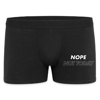 Nope Not Today  - Männer Boxer Shorts - Schwarz - Vorne